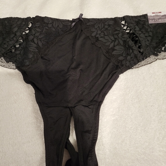 PLUS Crotchless Thong - Picture 7 of 13